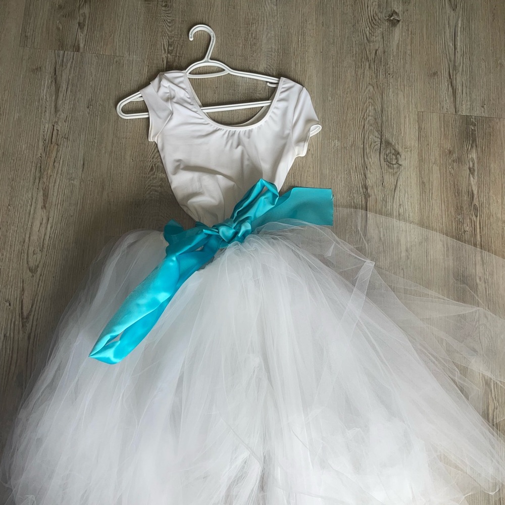 White and Blue Ballet Costume